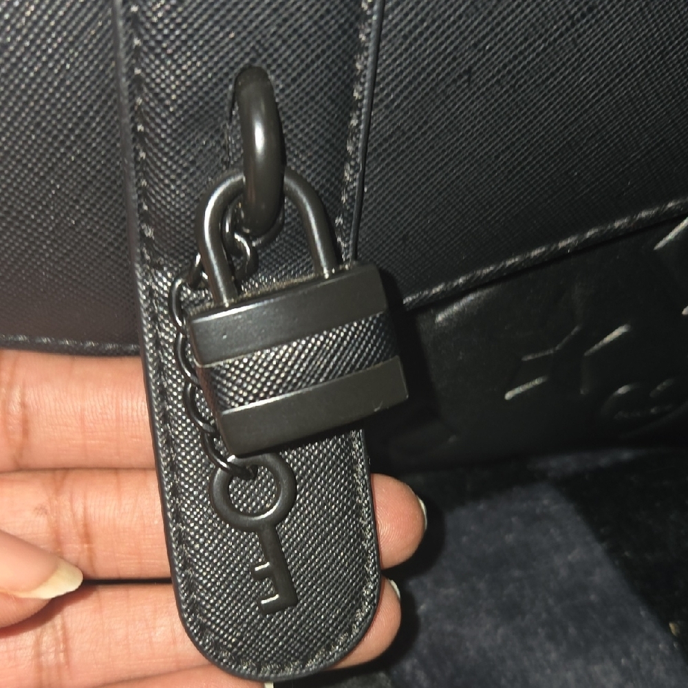 Aldo Black Satchel with Embossed Design - Picture 7 of 10